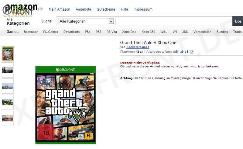GTA V Confirmed for Xbox One?