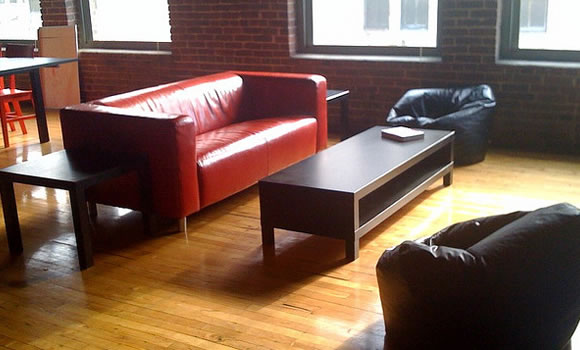 Common meeting space startup loft room