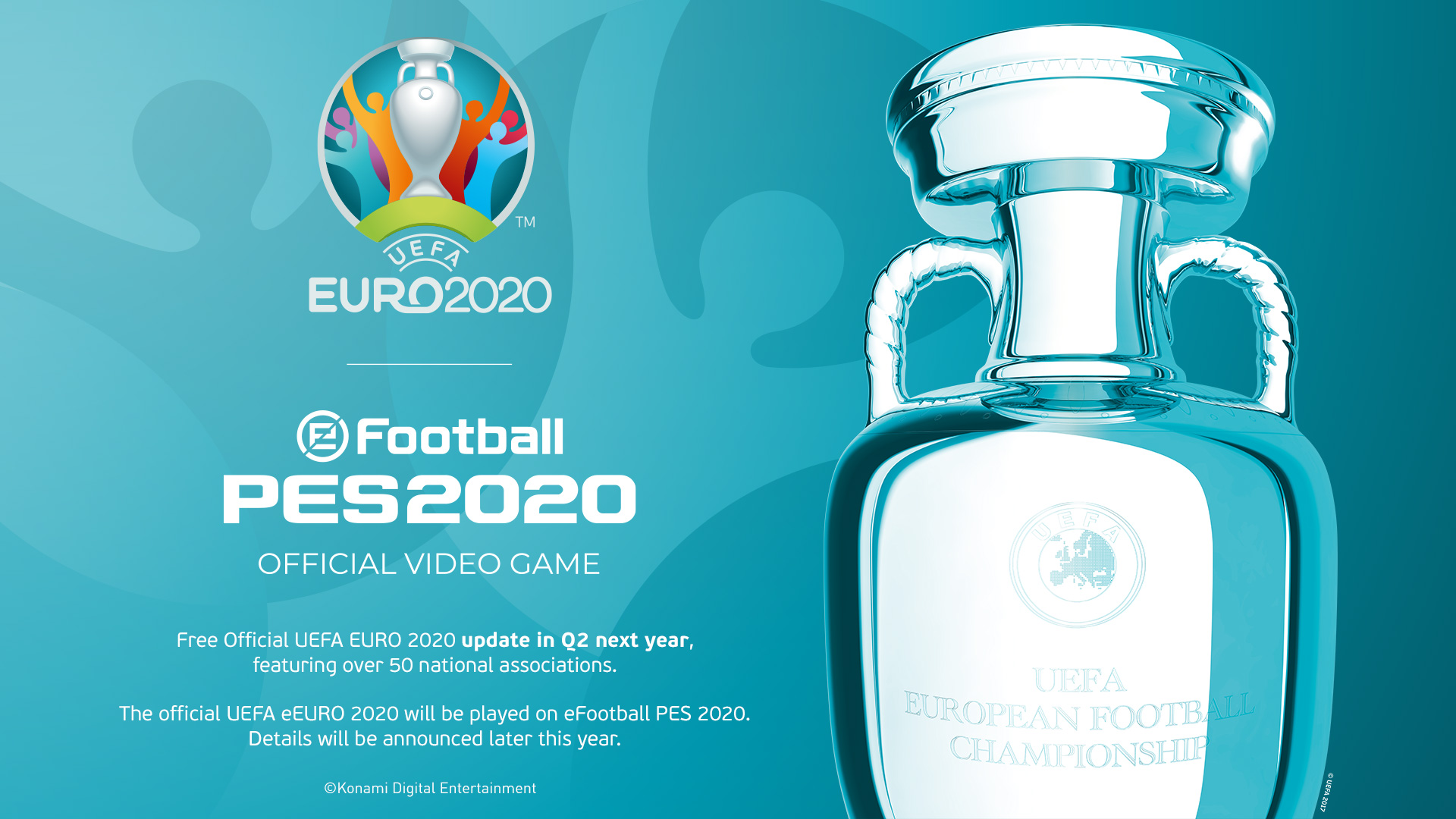 eFootball PES 2020 to receive free Official UEFA EURO 2020 update