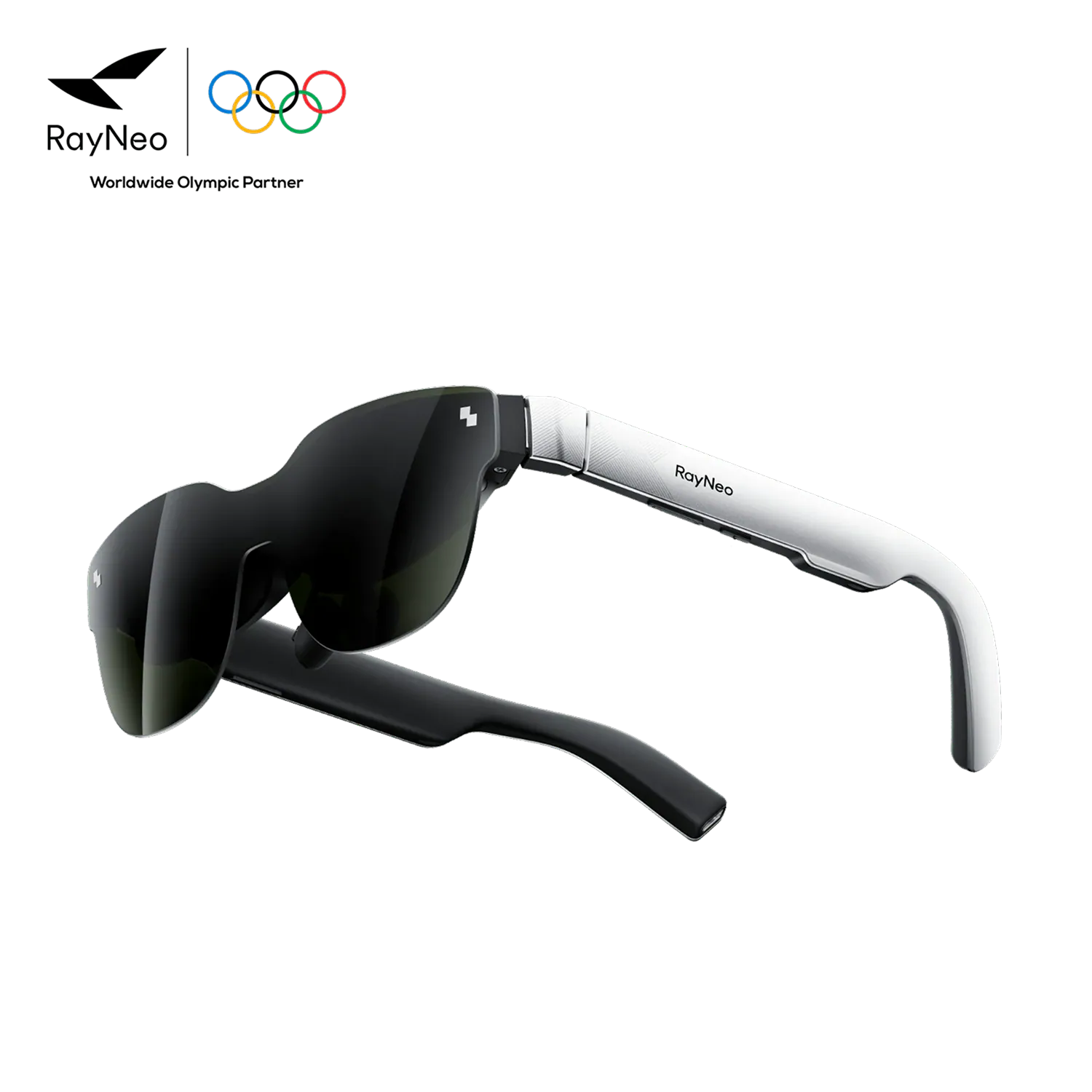 RayNeo Air 3s display glasses with silver temples