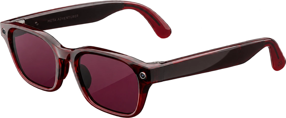 Meta Adventurer smart glasses in Merlot with Transitions Ruby lenses
