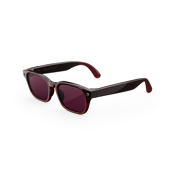 Meta Adventurer smart glasses in Merlot with Transitions Ruby lenses
