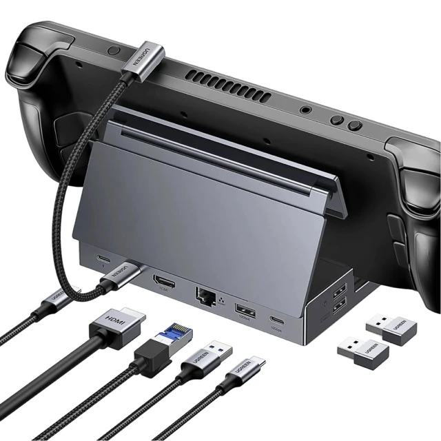 UGREEN 9-in-1 Steam Deck Docking Station accessory for handheld gaming PCs