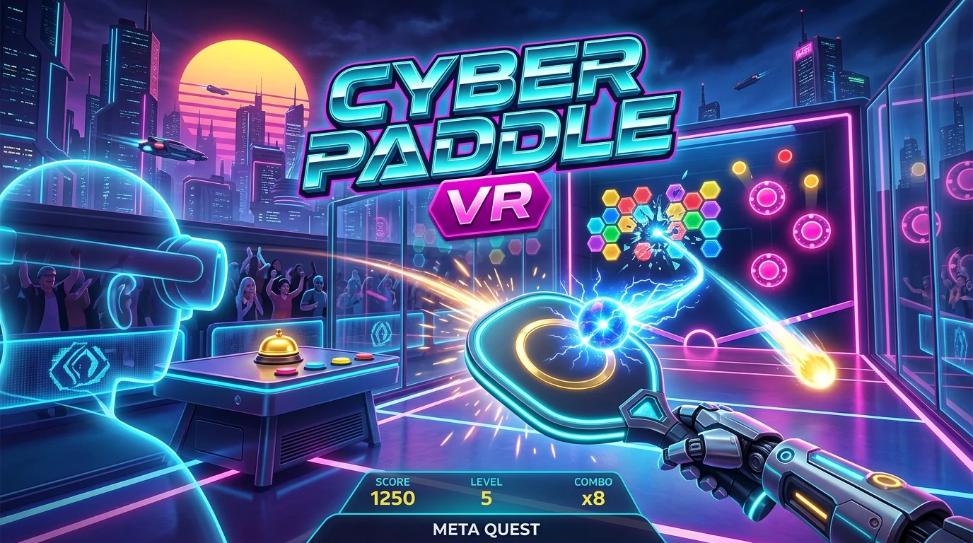 Cyber Paddle VR: Synthwave Breakout