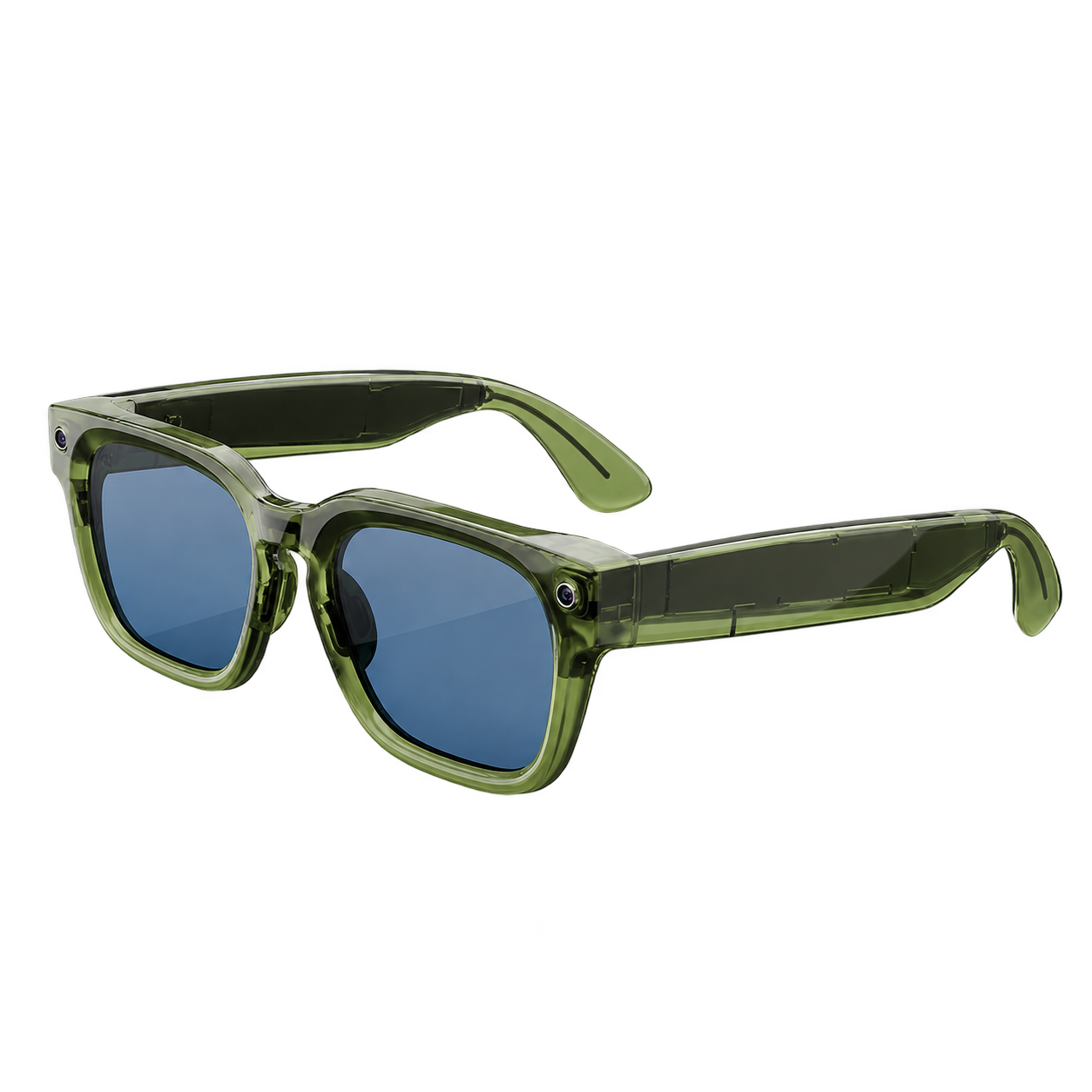 Meta Fury glasses in Racing Green with Light Blue Atlantic lenses